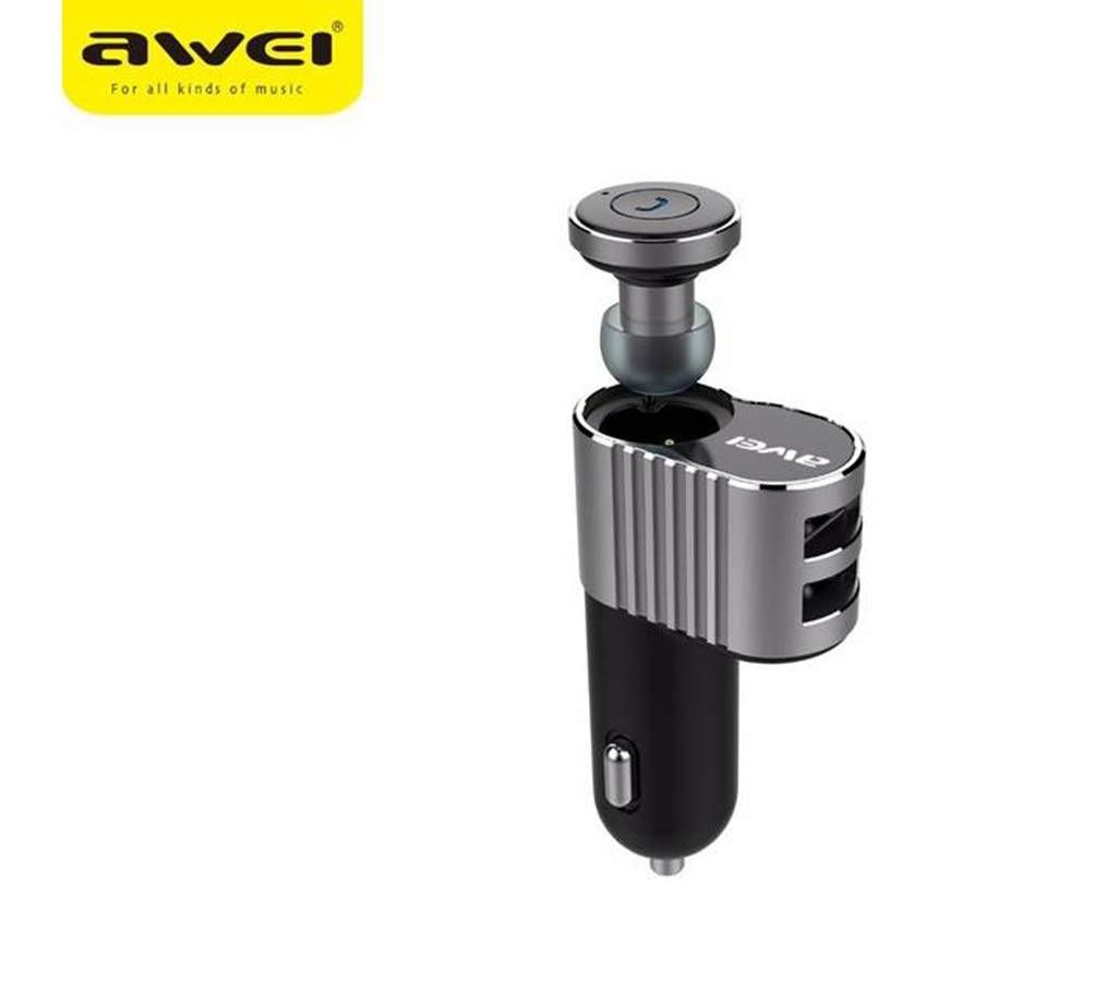 AWEI Bluetooth earphone with Car Charger