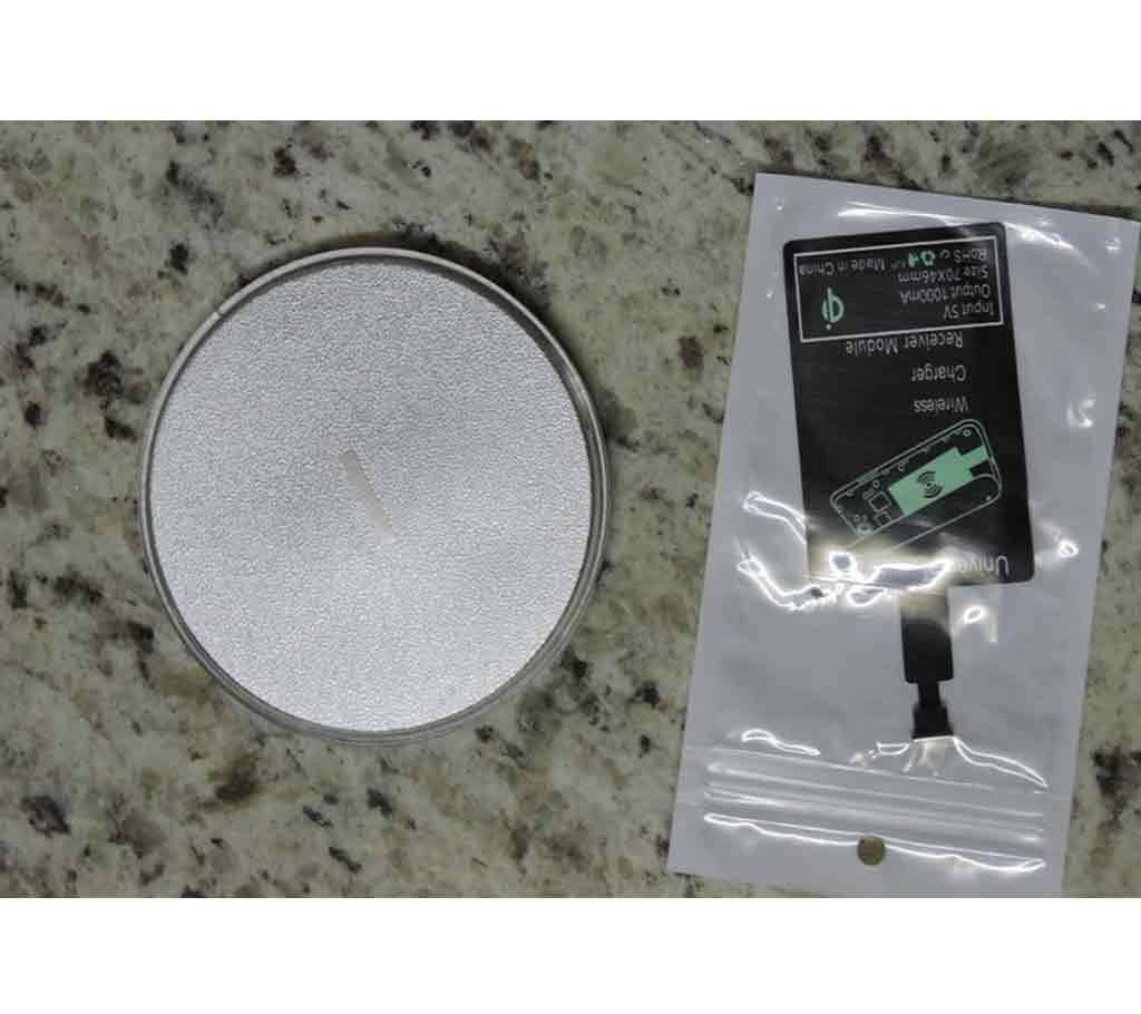 WIRELESS FAST CHARGING PAD with receiver-White 