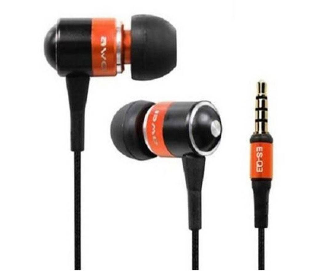Awei ES-Q3 Super Bass Headphone Black & Orange