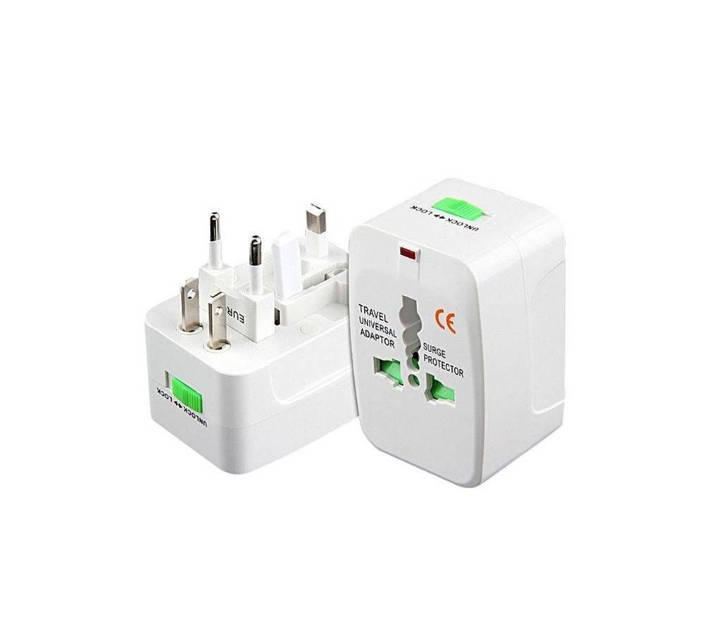 Universal World Wide Travel Charger Adapter Plug - White