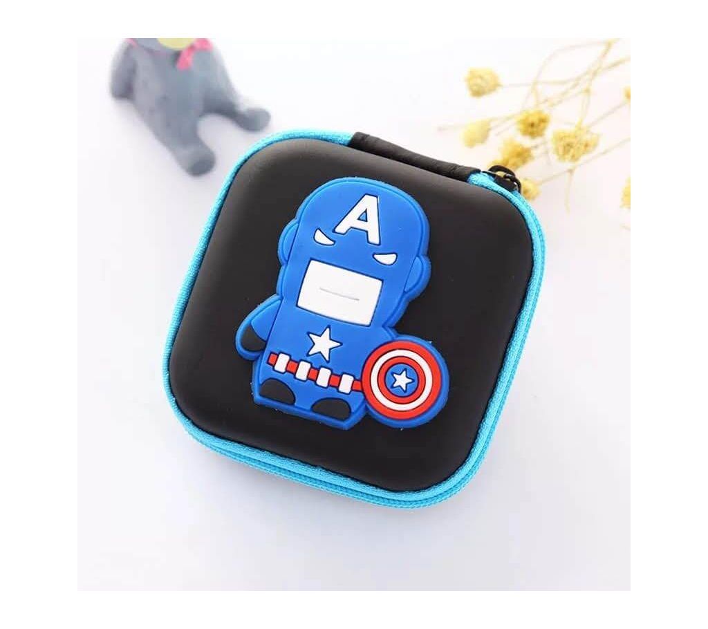 Captain America Black Sqare Headphone Case