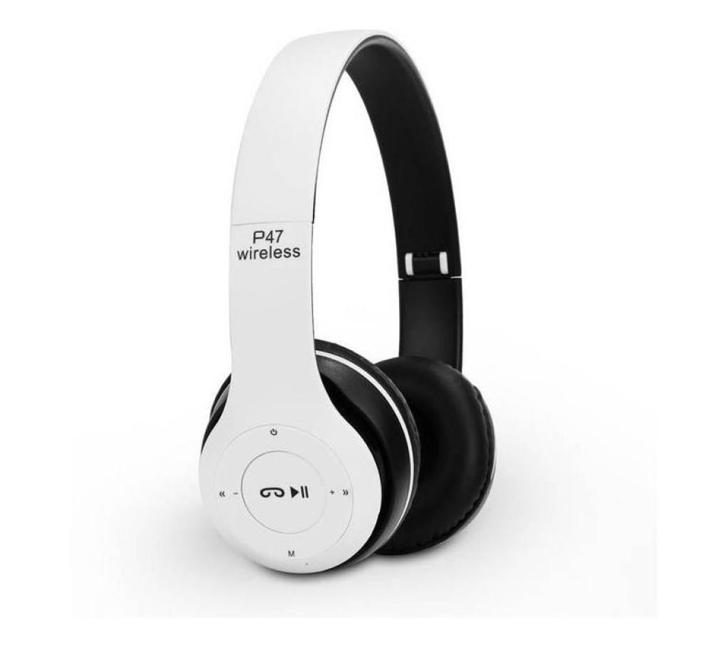 P47 - Wireless Bluetooth Headphone - White