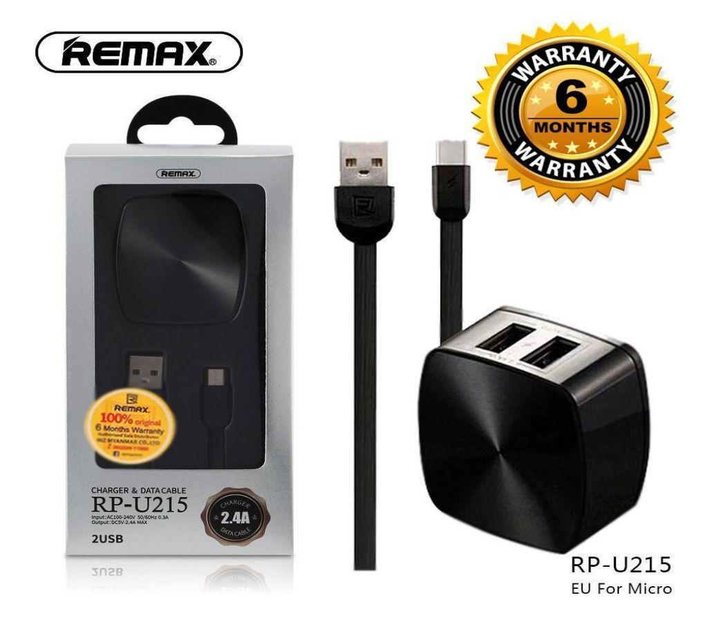 USB Charger 3.4A - RMT-6188-Org - Black and Yellow