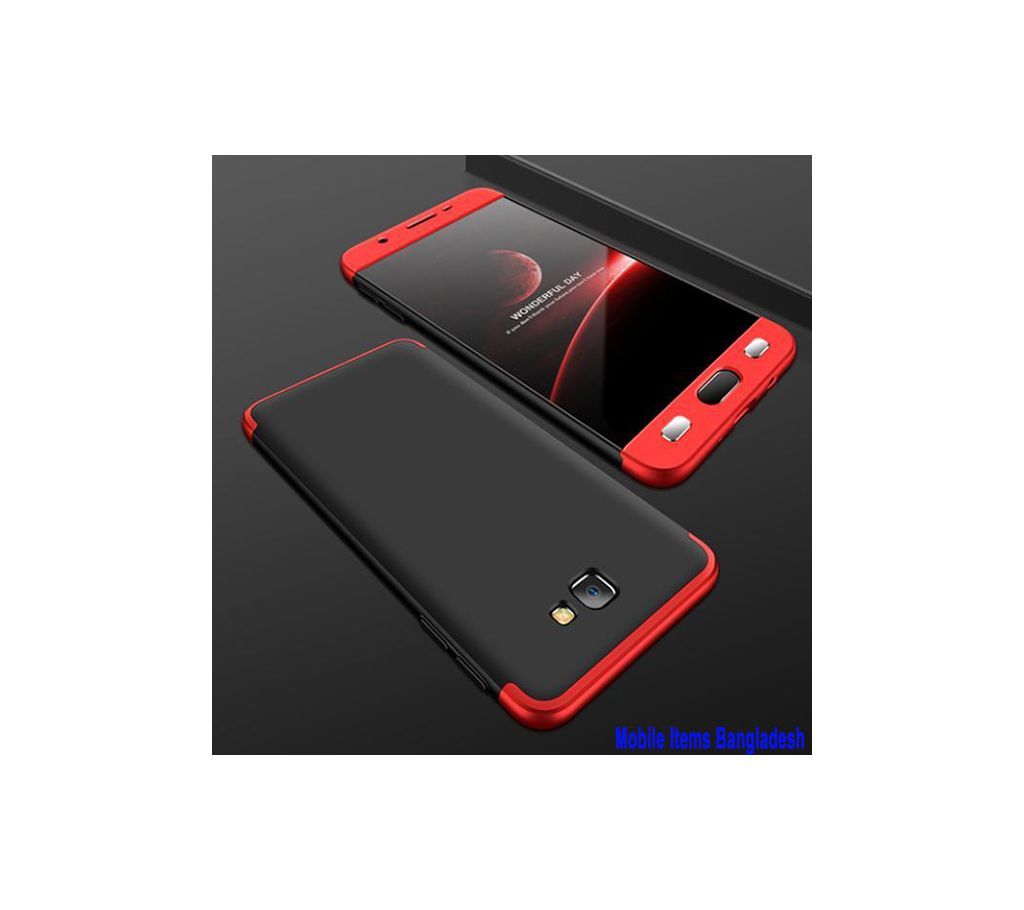  360 Degree Phone Case-Black and Red Samsung Galaxy J7 Max