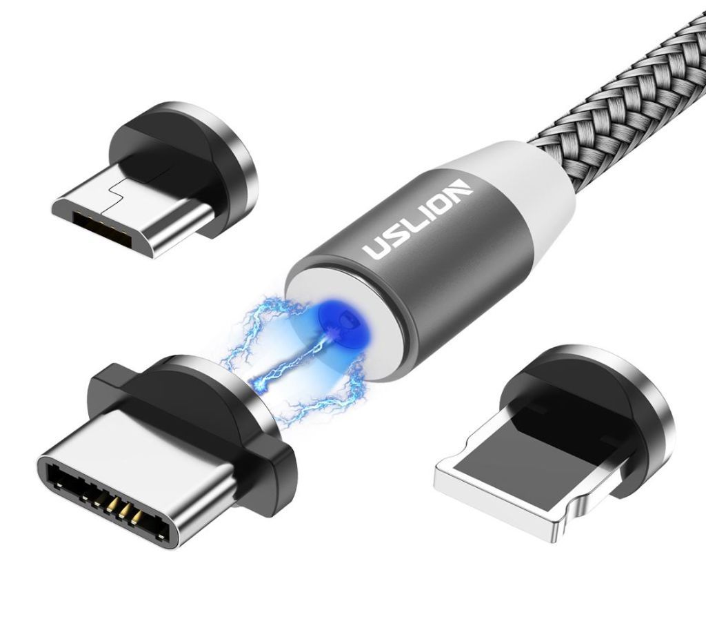 TOPK 1M LED Magnetic Charging USB Cable for All Mobile