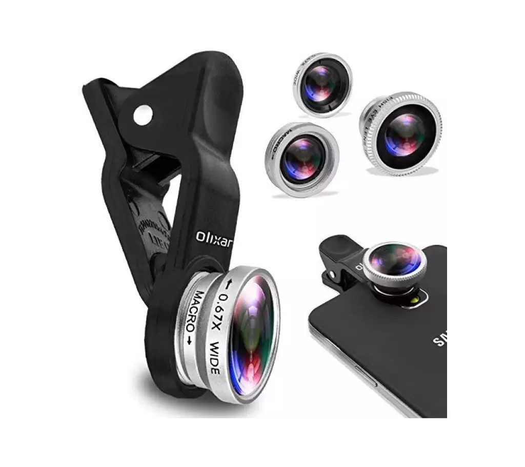 Universal Fisheye Lens 3 in 1 Mobile Phone Clip Lenses