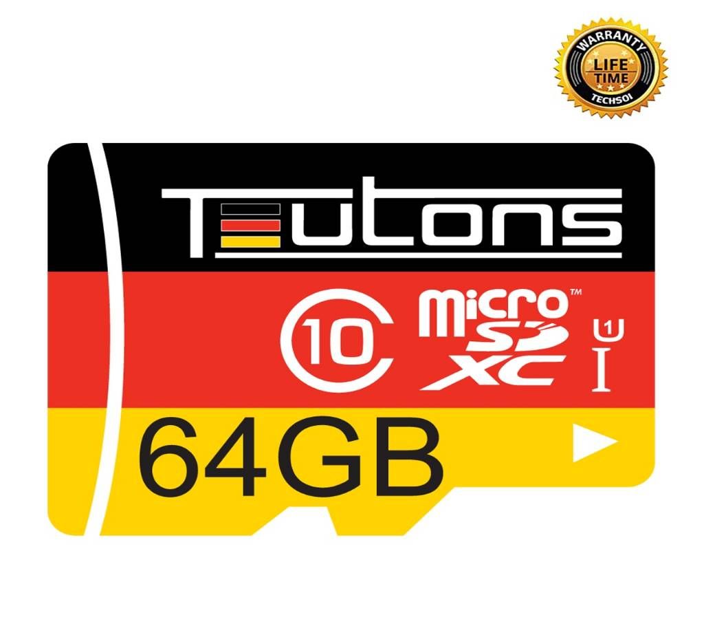 TEUTONS MicroSD Memory Card 64GB