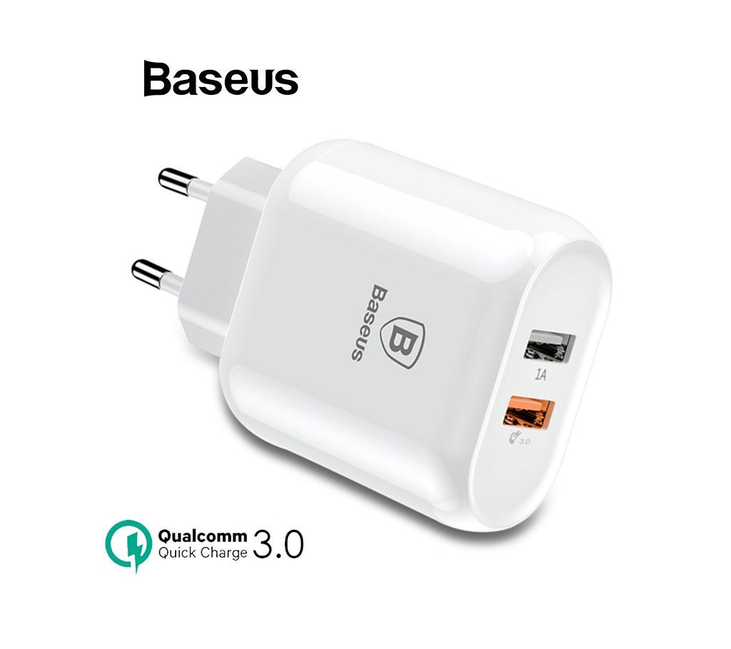 Baseus GS-518 Mini Dual USB Travel Wall Charger Power Adapter