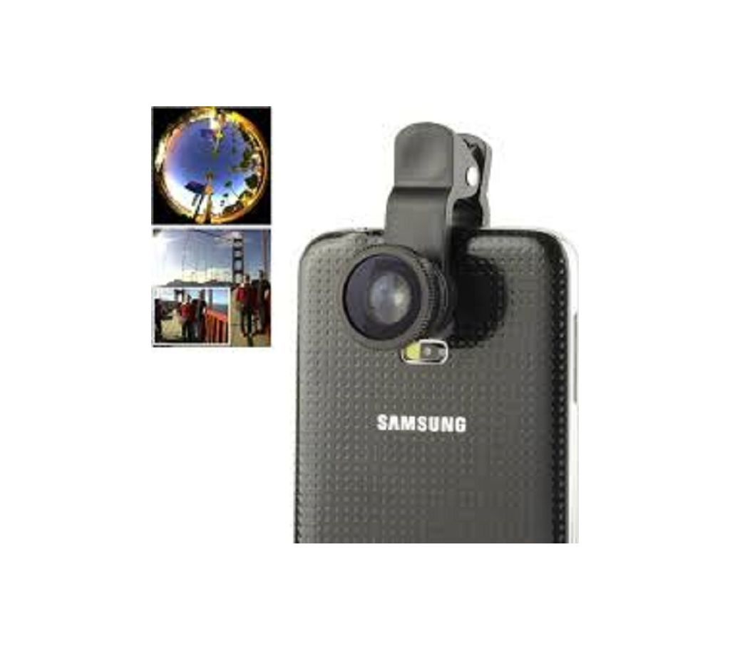 3 in 1 Clip Camera Lens For Mobile - Black and Red