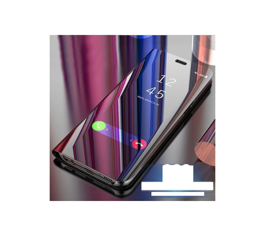 Clear View Mirror Leather Flip Cover for Mi 5X/A1 - Black