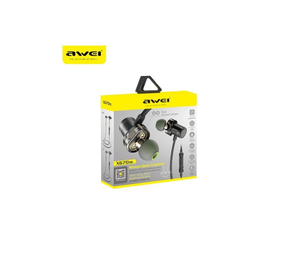 AWEI X-670BL Headphone -Bluetooth