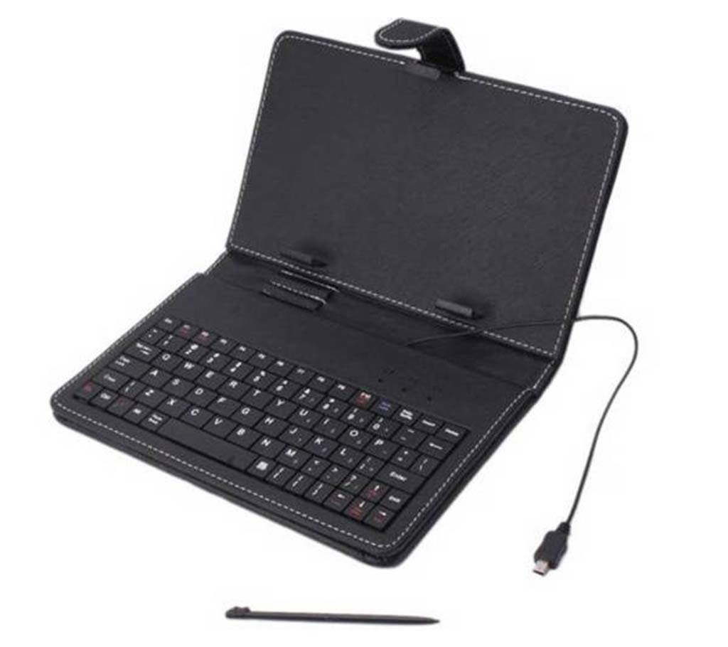 7 Inch Tab Cover with Keyboard - Black