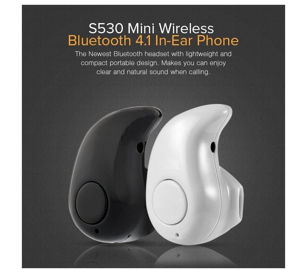 Mini Wireless Bluetooth Earphone S530 White 1 pc 