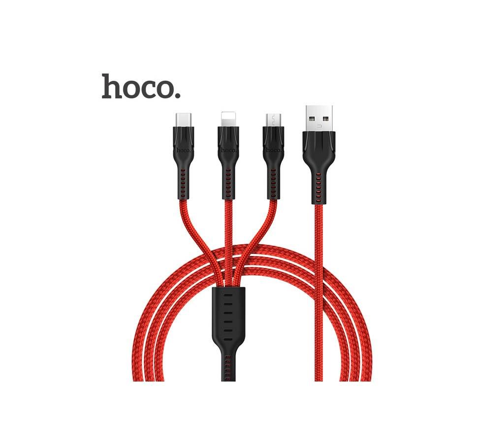 HOCO U31 Benay 3 in 1 USB Charging Cable 120cm for iPhone+Micro+Type-C