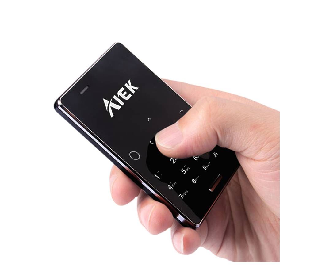 Aiek M4 Dual-Sim keypad Touch Mini Credit Card Size Phone intact Box
