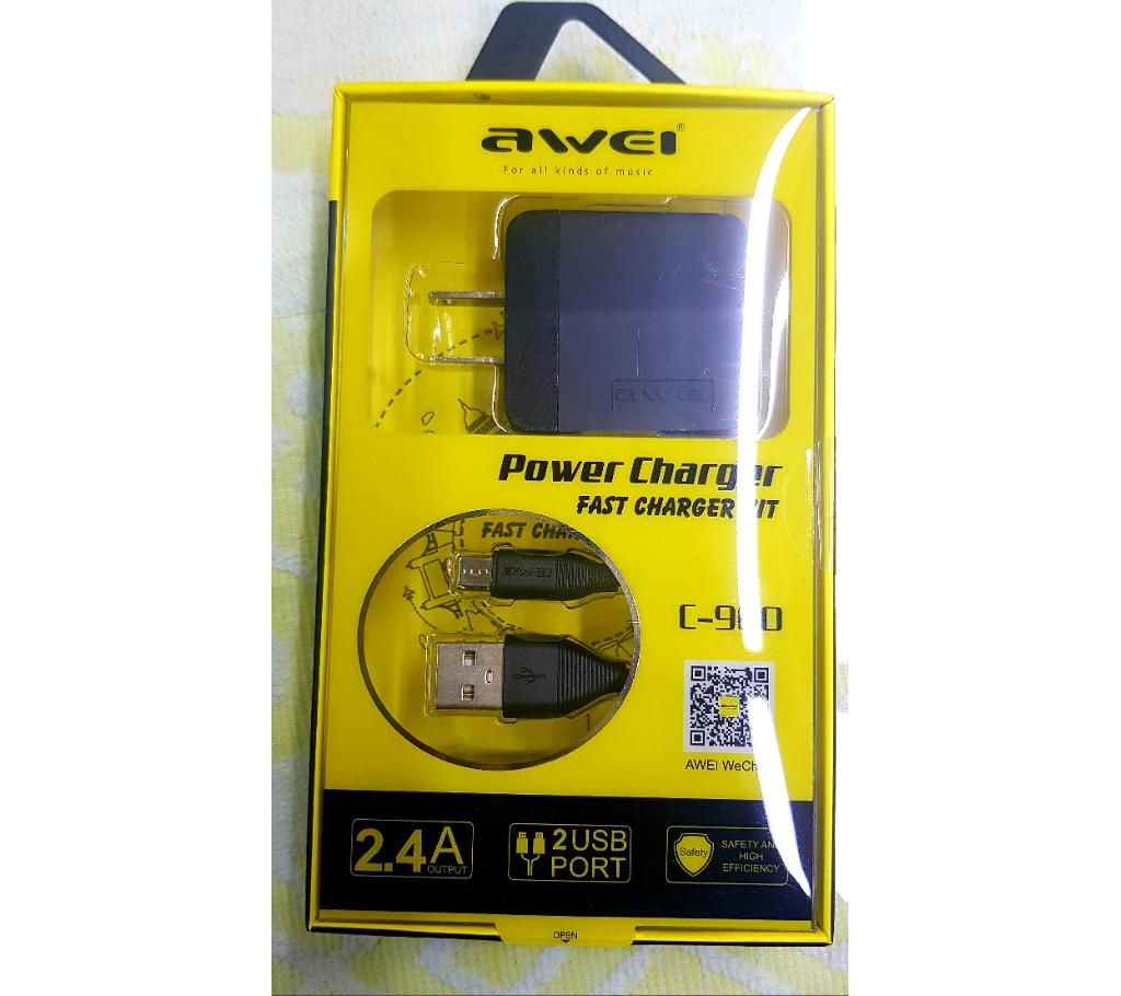 Awei C960 Fast charger kit Dual USB Output