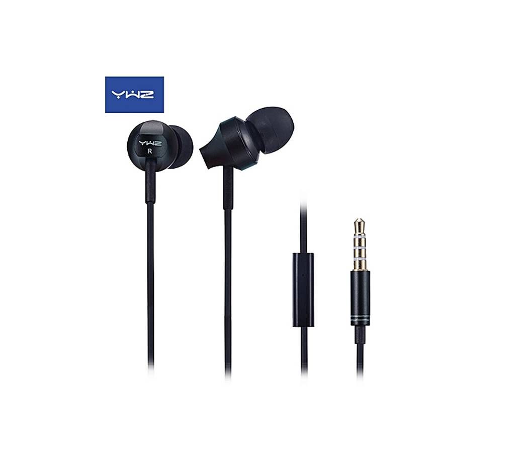 YWZ-89 Super Bass Metal Earphone -Black