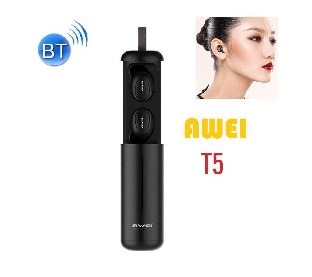 Awei T5 Wireless Earbuds With Charging Case