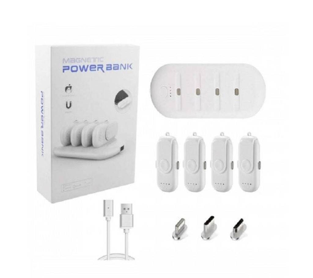 Mini Magnetic Power Bank Portable Finger pow All phone supported