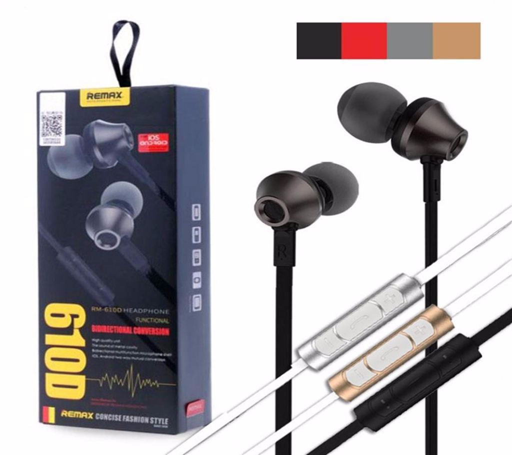 REMAX 610D Stereo Earphone With Mic