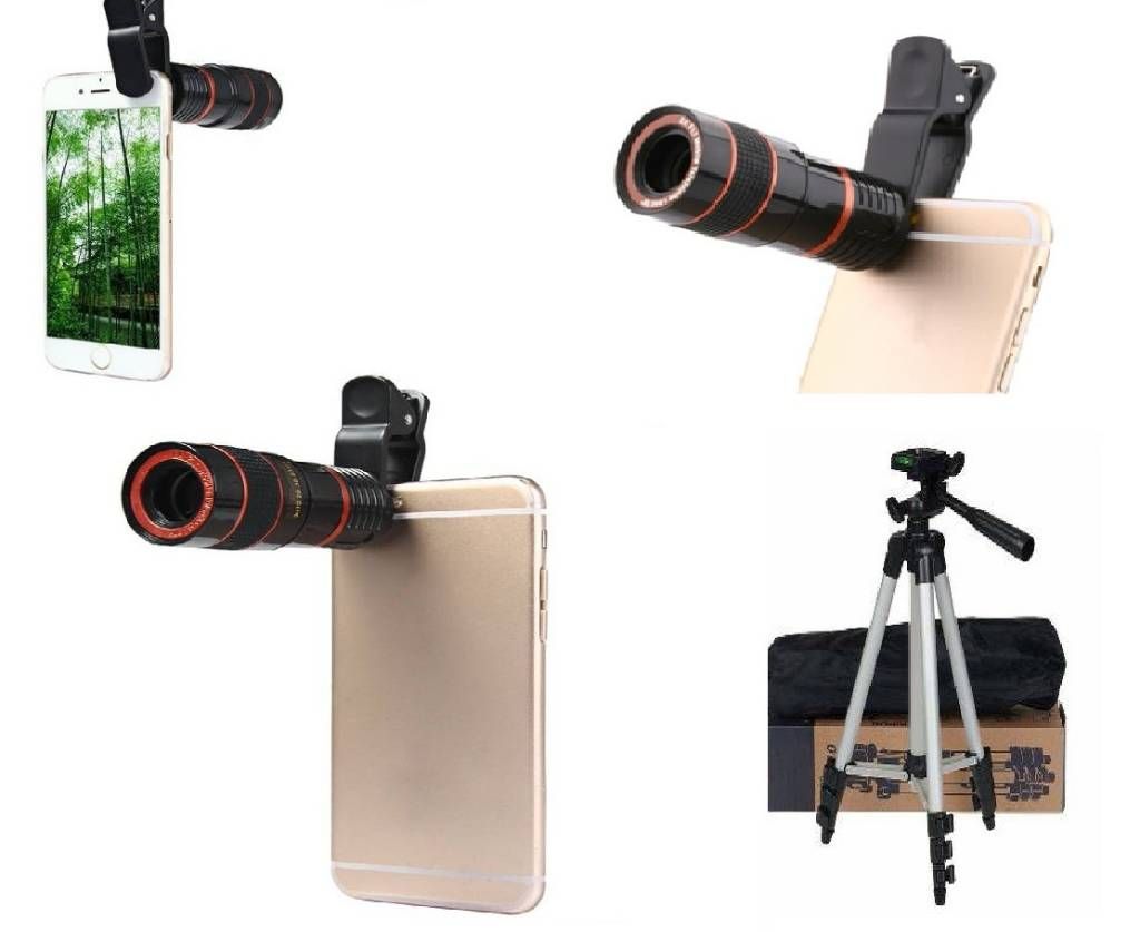 8X ZOOM mobile lens with free camera stand