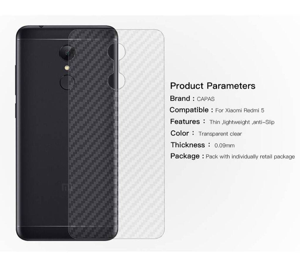 Carbon Fiber Sticker For Xiaomi Redmi 5