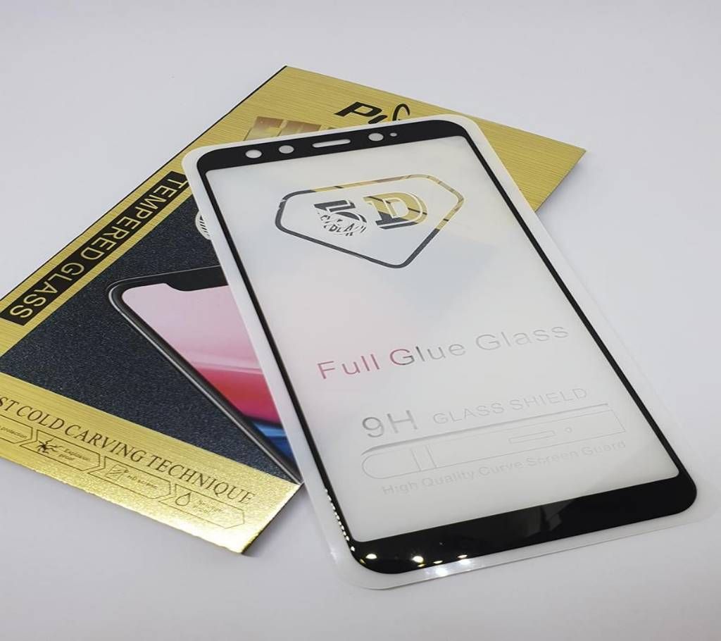 5D Tempered Glass for Xiaomi Mi  & Mi  Full Screen Protector - Black Frame
