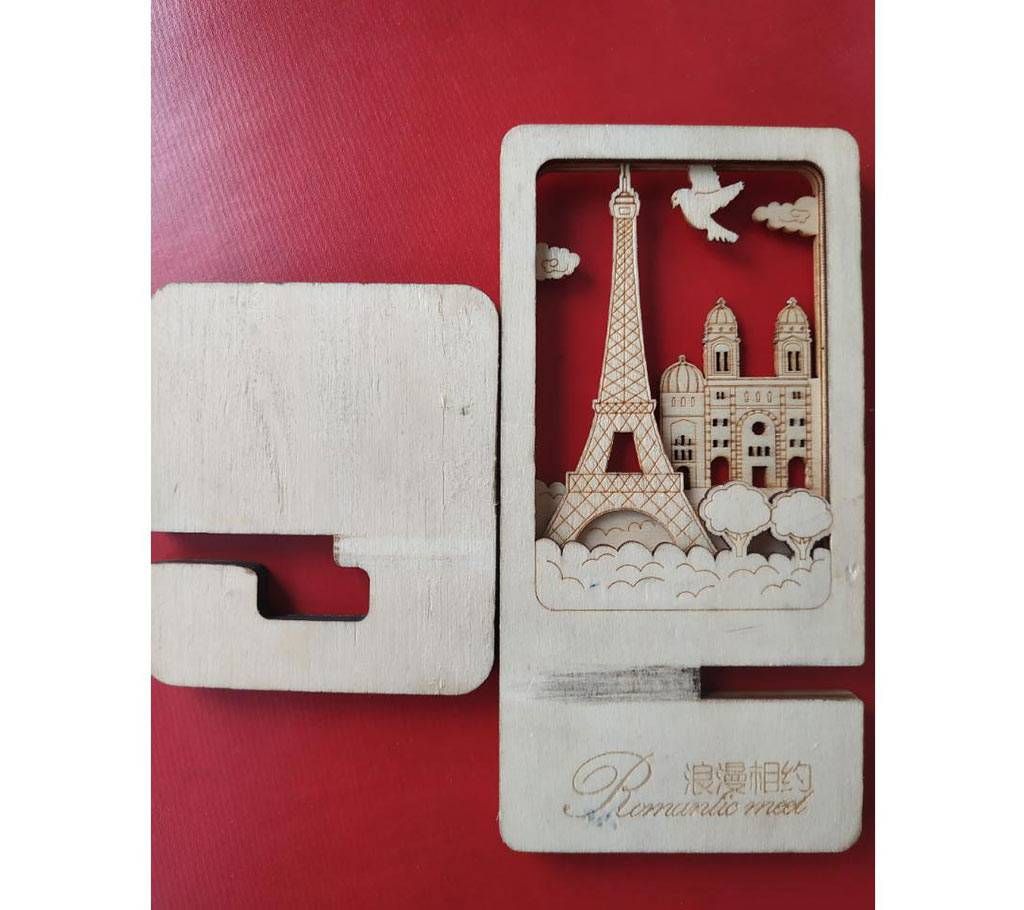 wood phone holder