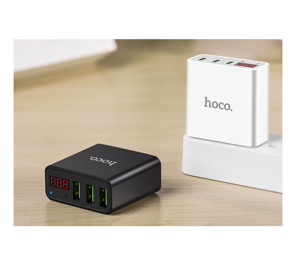 HOCO C15 Adapter 3 Port 3.0A with LED Display