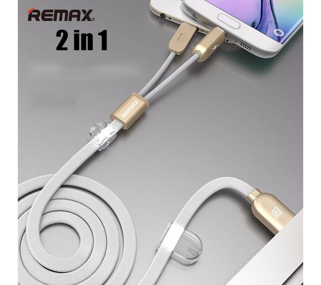 Remax 2 in 1 USB data cable   iphone 6 & micro