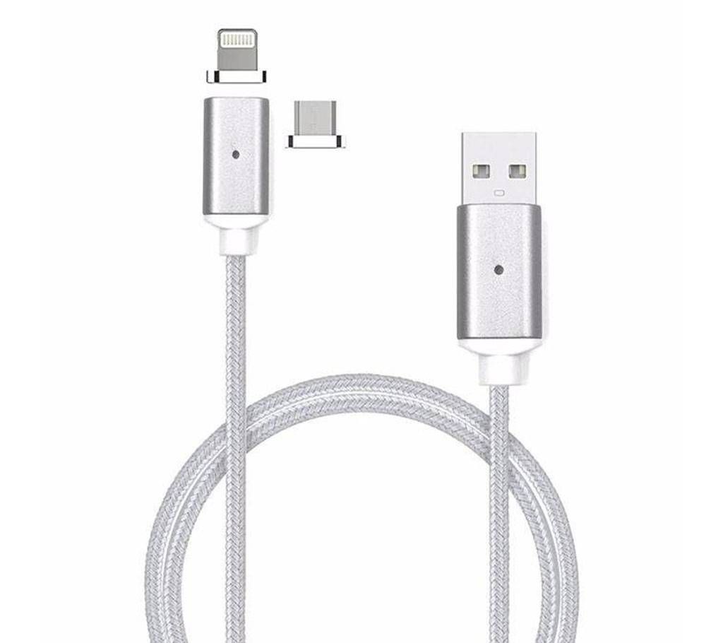 2 in 1 magnetic cable for Apple and Android