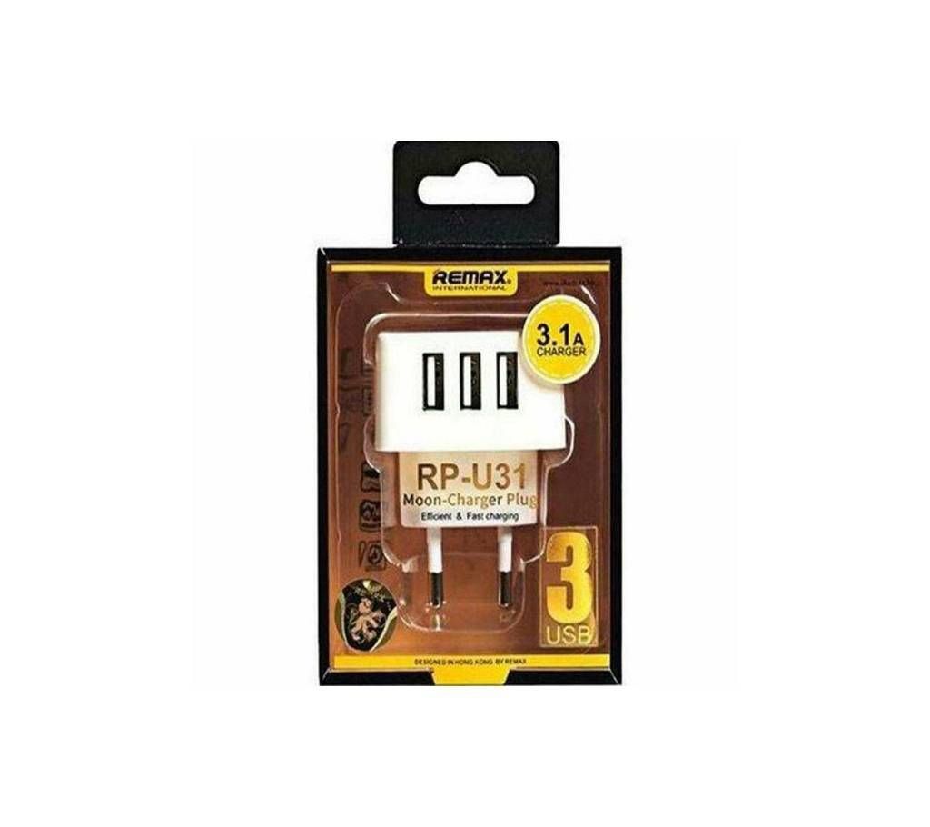 REMAX RP-U31 Mun Charger Plug 3-USB