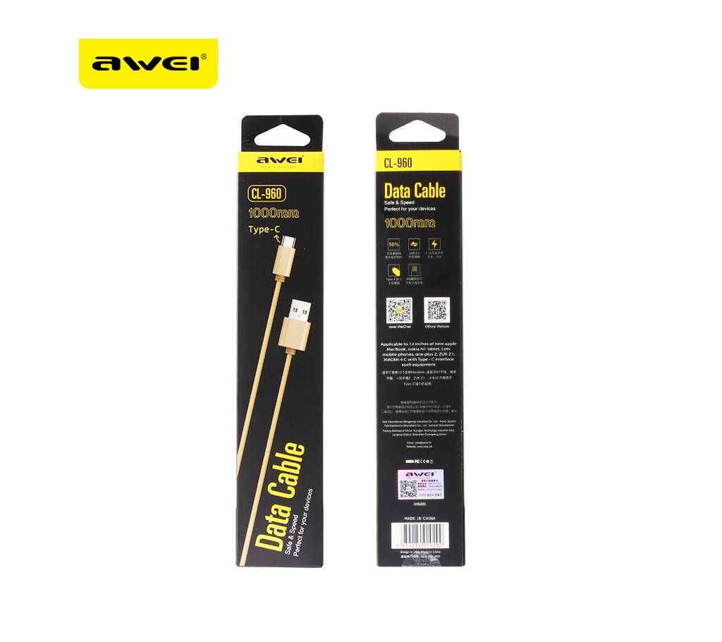 Awei CL-960 Data Cable For Type-C Interface Smartphones