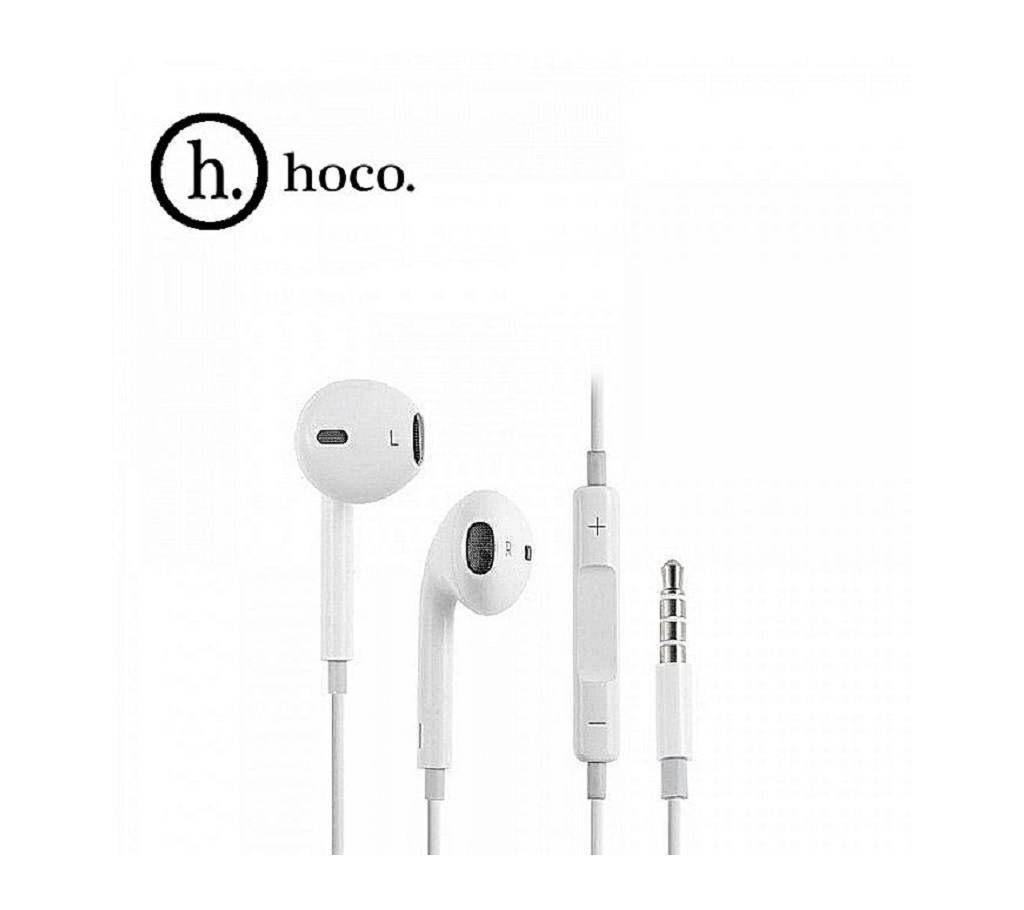 Hoco Aramis M1 Stereo Earphone With Mic & Volume Control - White