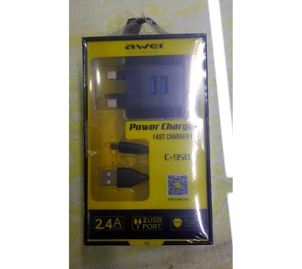 Awei C950 2 USB Fast charger for Android & iPhone