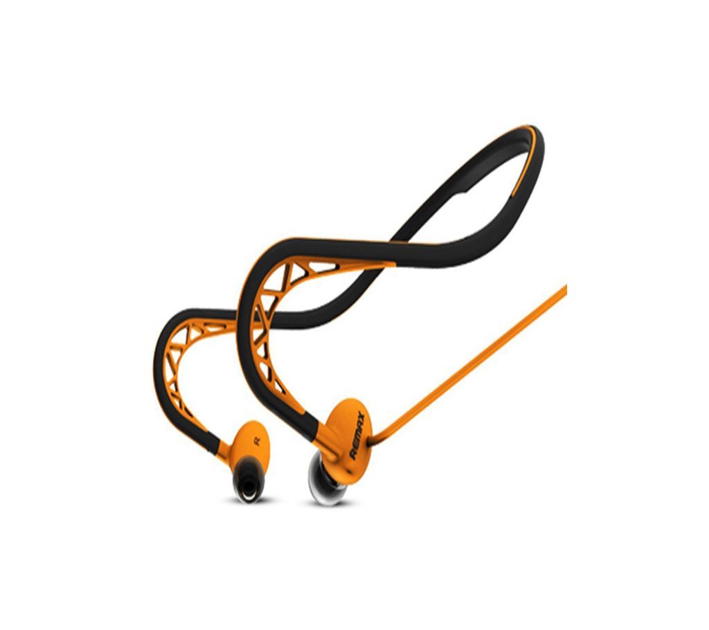 REMAX RM - S15 3.5MM Plug Stereo Sport Earphones Headphones - Orange