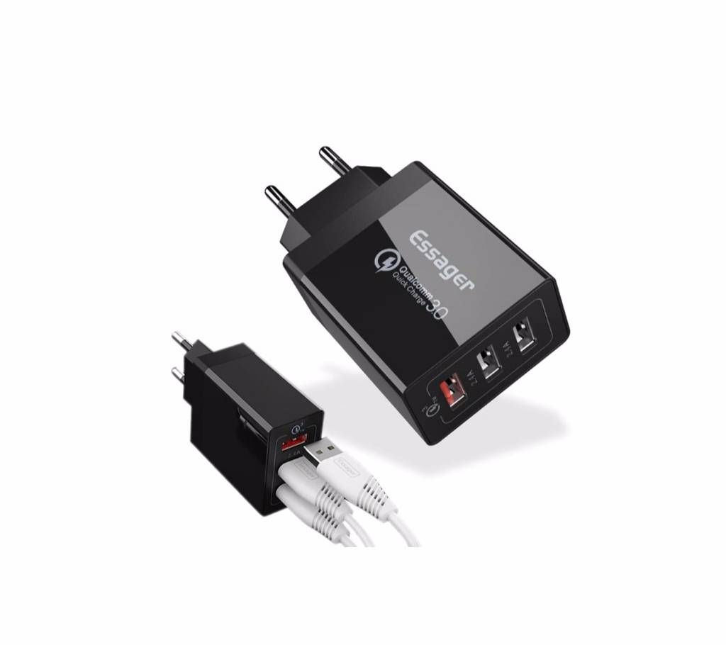 Original Essager 30W Quick Charge 3.0 USB Fast Charging Multi Plug Phone Charger