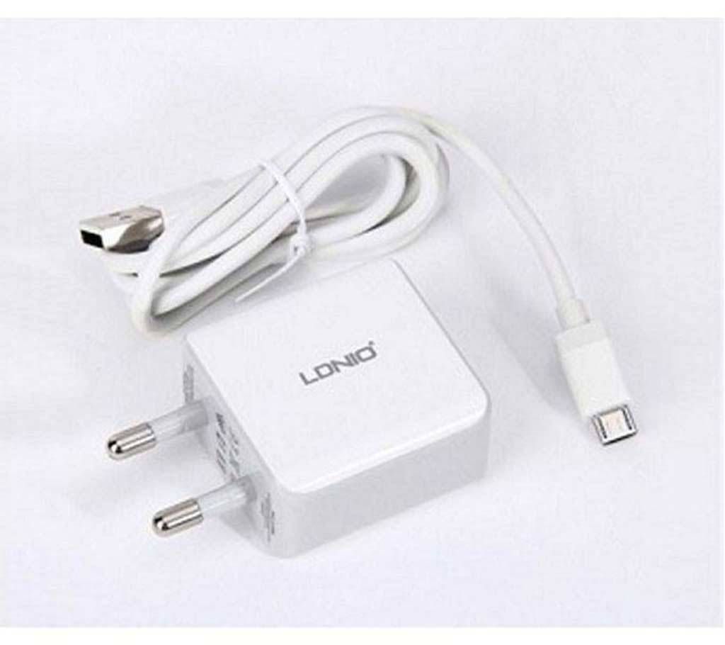 Ldnio 2.4A Dual USB Fast Charger Data Cable 