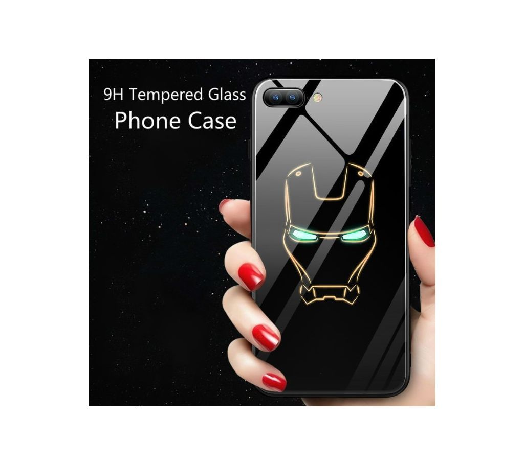 Iron Man Luminous Glass Case For iphone 8 Plus