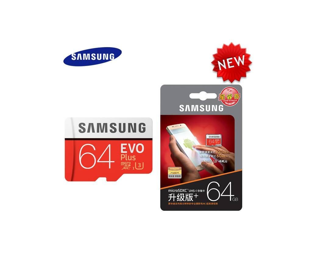 Evo Plus Micro SD MemoryCard  64gb Class-10 Red