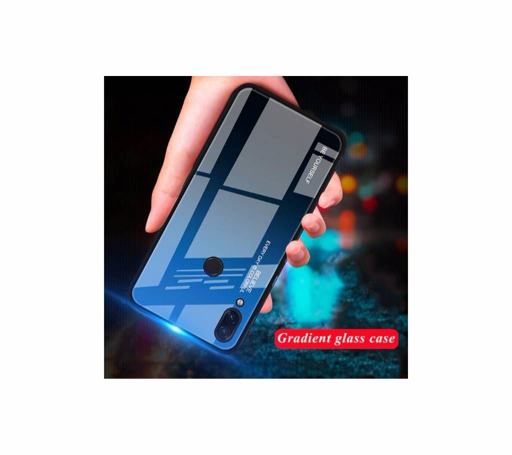Xiaomi Redmi Note 7/7Pro Tempered Glass Glossy Stained Gradient Case