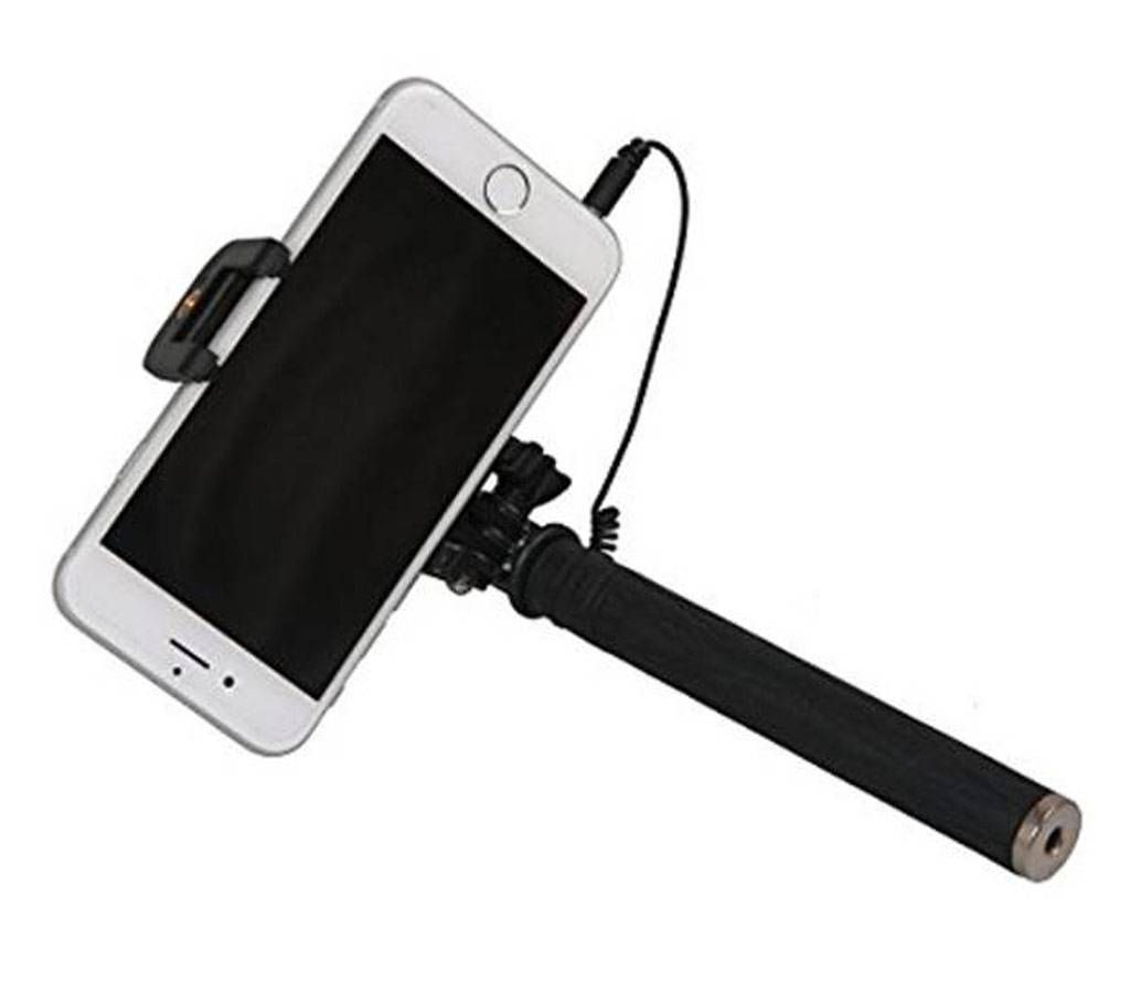 Super Mini Wired Selfie Stick - Black