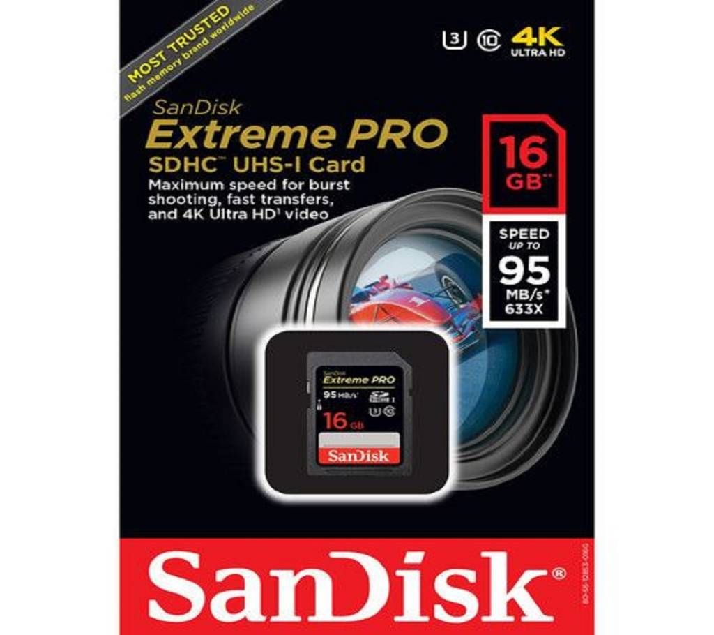 Sandisk 16GB 95mb/s SD - Memory Card