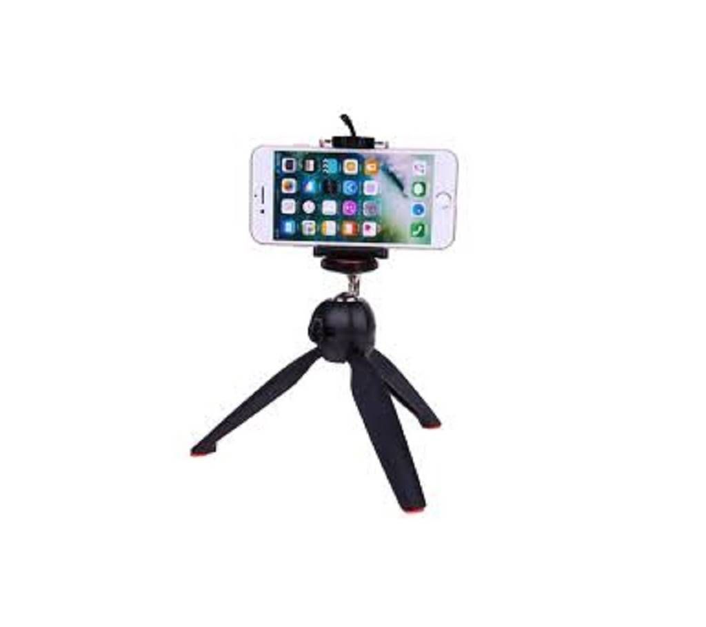 Mini Tripod with Phone Holder Clip for Smartphone - Black