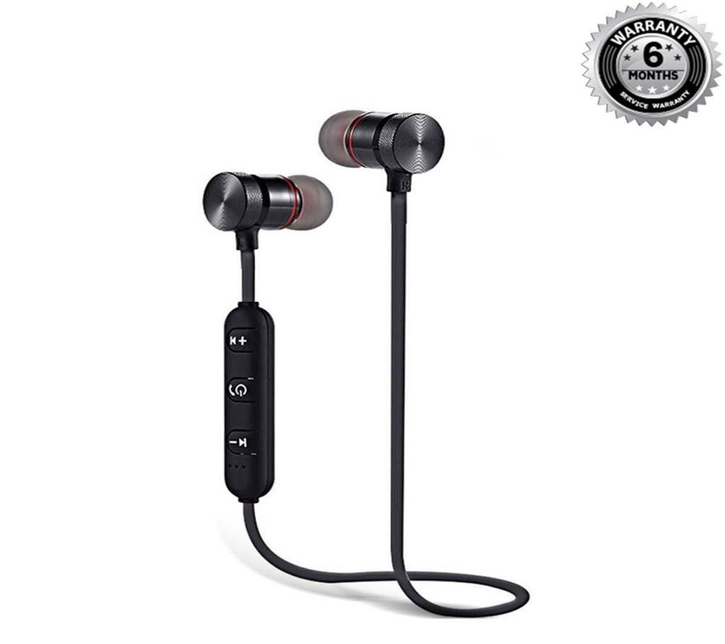 Metal Magnetic Sports Bluetooth Headset-Sweat Proof -Stereo Headset -Golden
