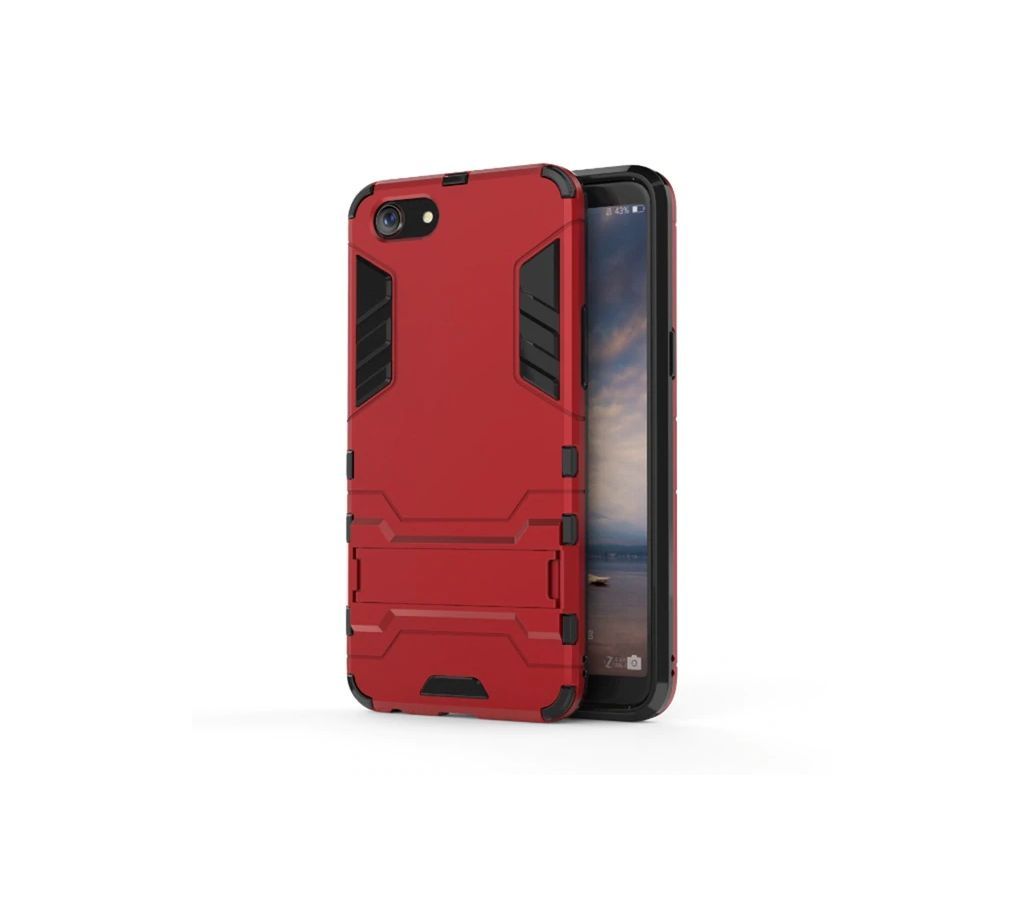 OPPO A3s Armor Back Cover Case - Red