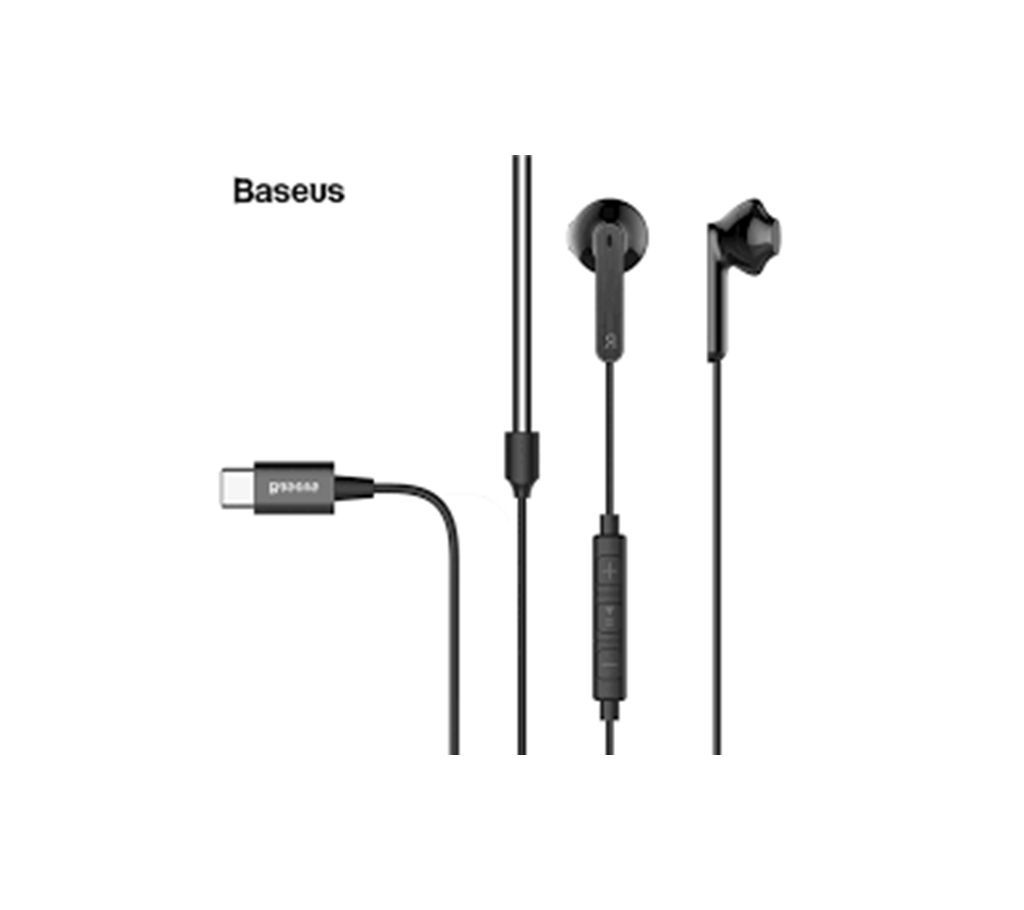 BASEUS Encok C16 Type-C Connector Wired Control In-ear Earphone with Mic for Samsung Note 8/S8/S8 Plus