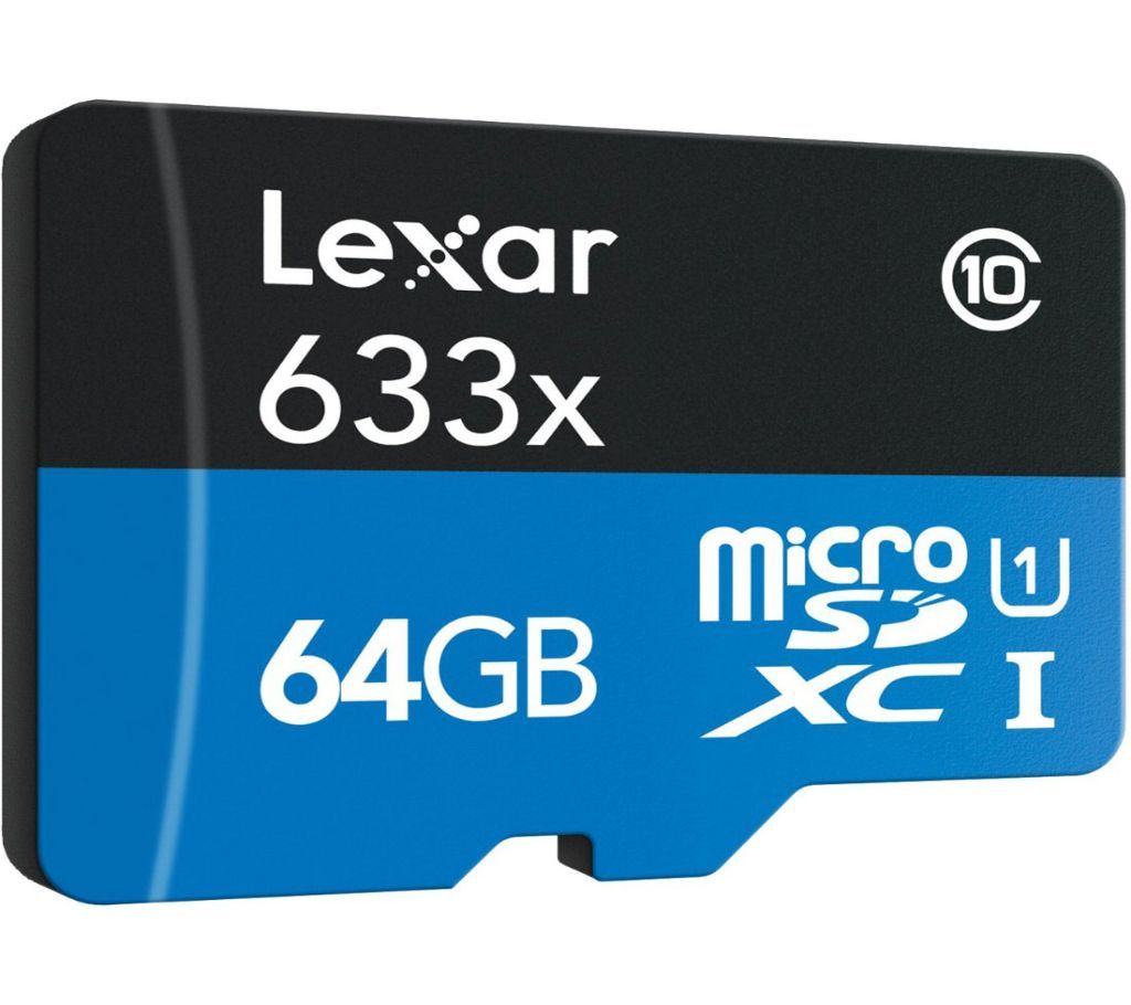 Lexar High-Performance 64GB MicroSDXC 633x Class10 UHS-I U3 High-Speed Flash Memory Card