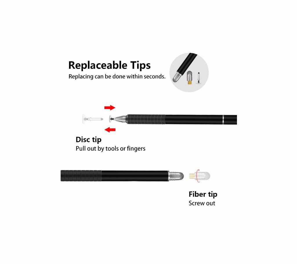 2 Side Universal Touch Screen Pen For Smart Phone  stylus Nib Capacitive Screen Stylus pen