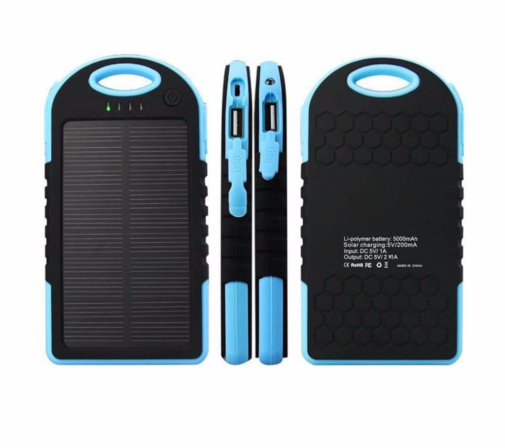 Portable 5000mAh Solar Power Bank 